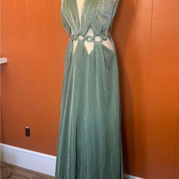 Tarik Ediz Vivid Nilgreen Prom Dress Bridesmaid Party Pagent - Picture 8 of 16